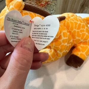 Original TY Beanie Baby - Twigs the Giraffe